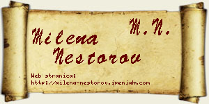 Milena Nestorov vizit kartica